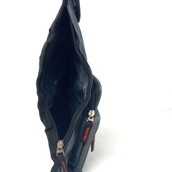 Messenger Men's Gray Bag Poly Sport Shoulder Strap 4 Zip Pocket Cellphone Pouch - Picture 3 of 3